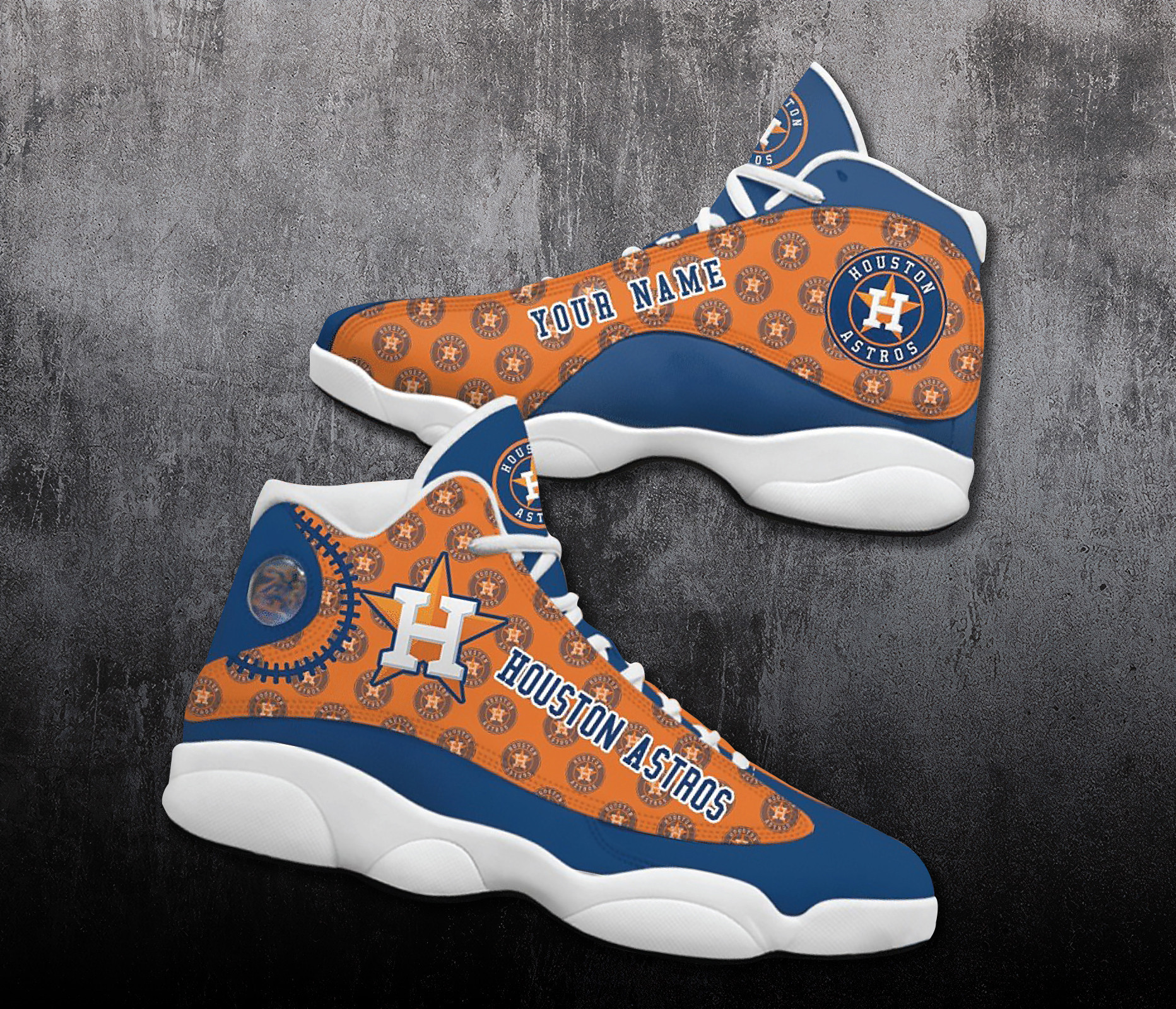 Personalized Shoes Houston Astros Air Jordan 13 Custom Name