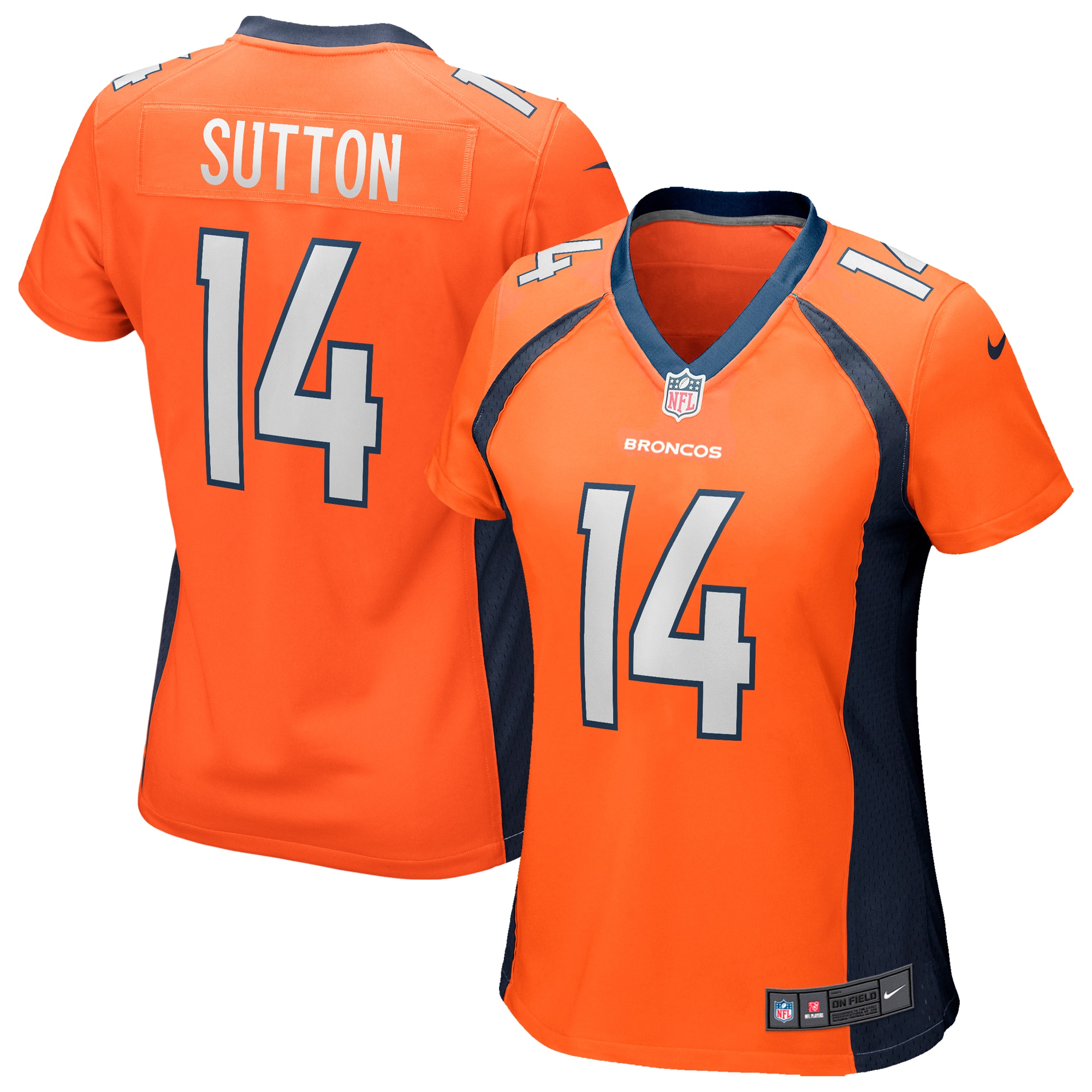 Courtland Sutton Denver Broncos Women's Game Jersey – Orange