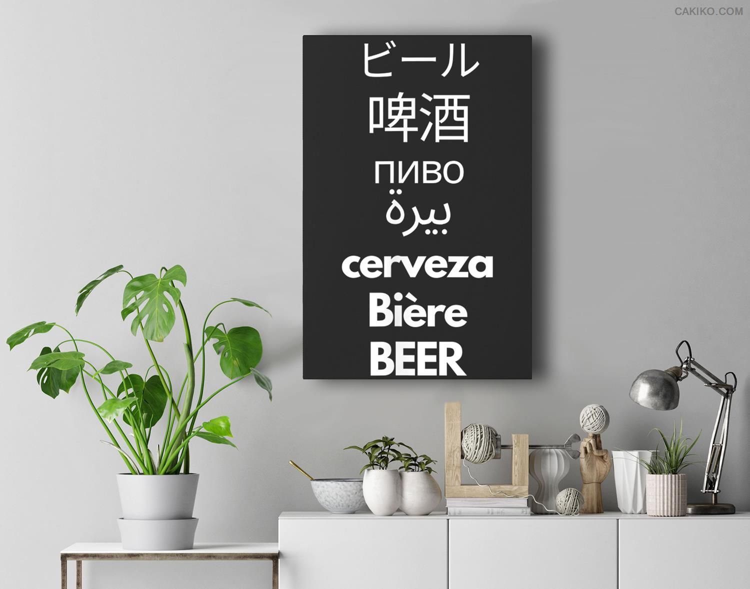 International Language Beer Premium Wall Art Canvas Decor