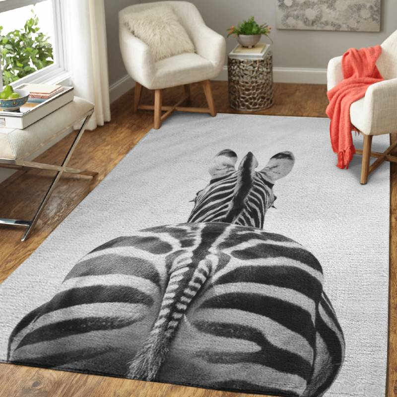 Zebra tail black and white – Animals Area Rug Carpet