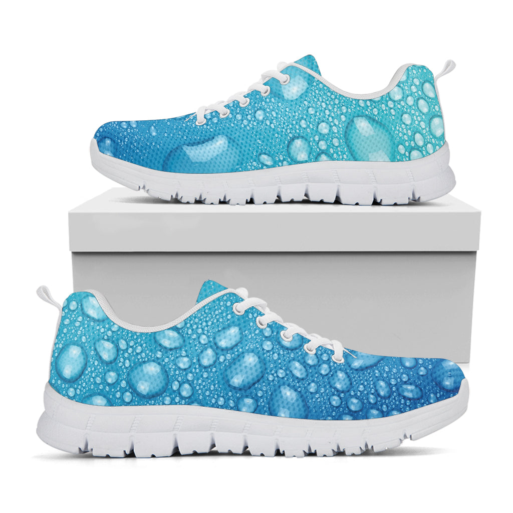 Water Drops Print White Sneakers