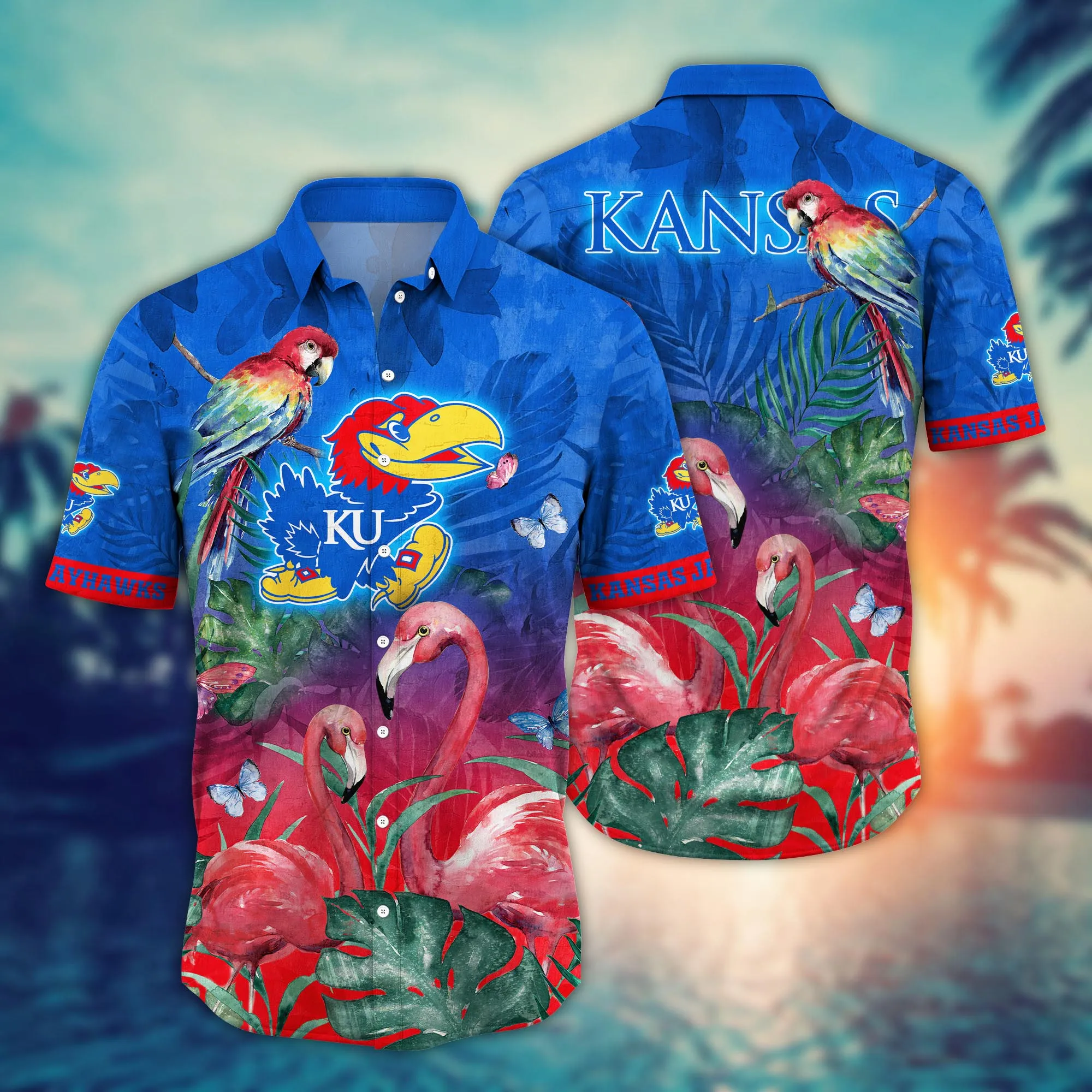 Kansas Jayhawks NCCA Hawaiian Shirt Air Conditioning Aloha Shirt