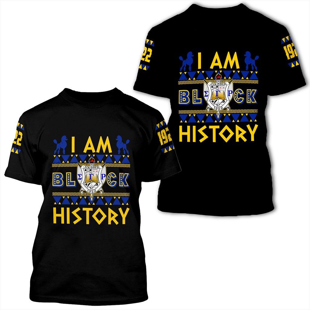 Sorority Tshirt – I Am Black History Sigma Gamma Rho Tee