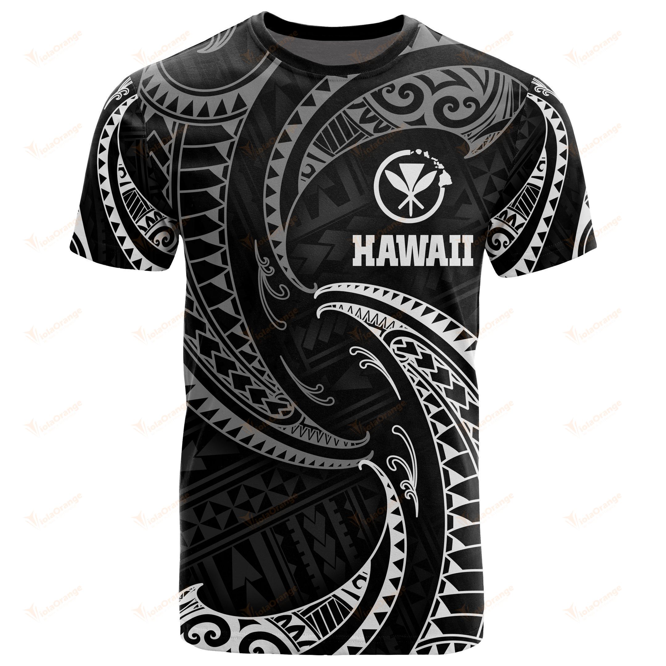 Polynesian Hawaiian White Tribal Wave Ha16366