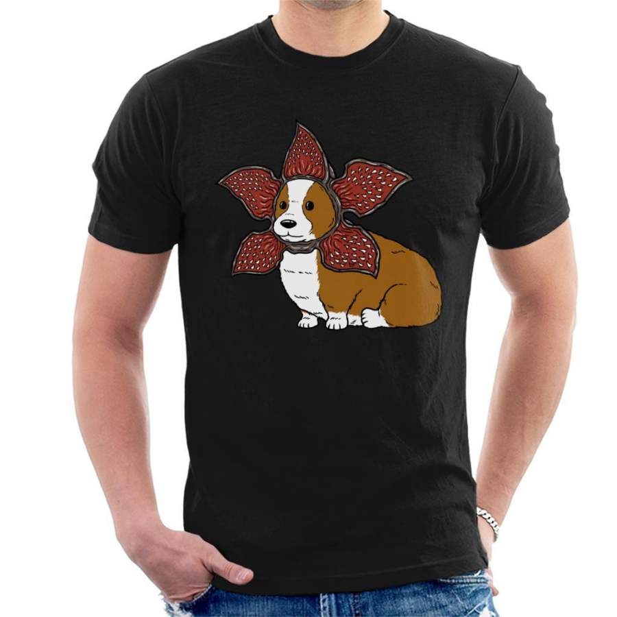 Not Safe For Cats Demogorgon Corgi Men’s T-Shirt