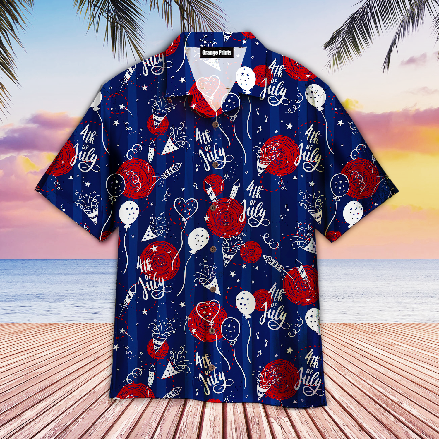 Of July Party Seamless Aloha Hawaii Shirts For Men Women Ha61856