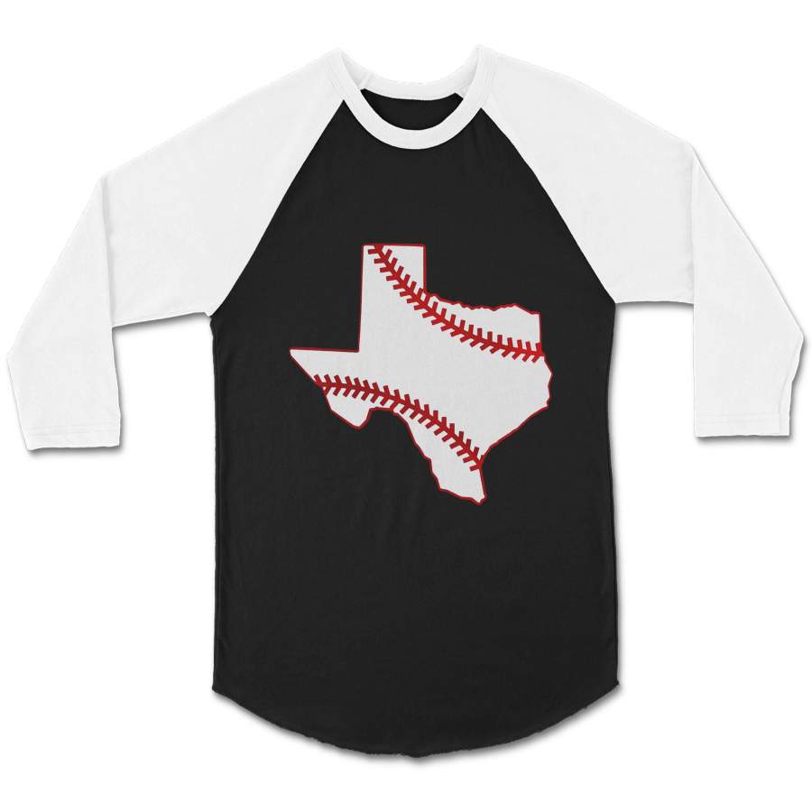 Glitter Texas Aggie Tcu Baseball Ranger Houston Astros Longhorn CPY Unisex 3/4 Sleeve Baseball Tee T-Shirt