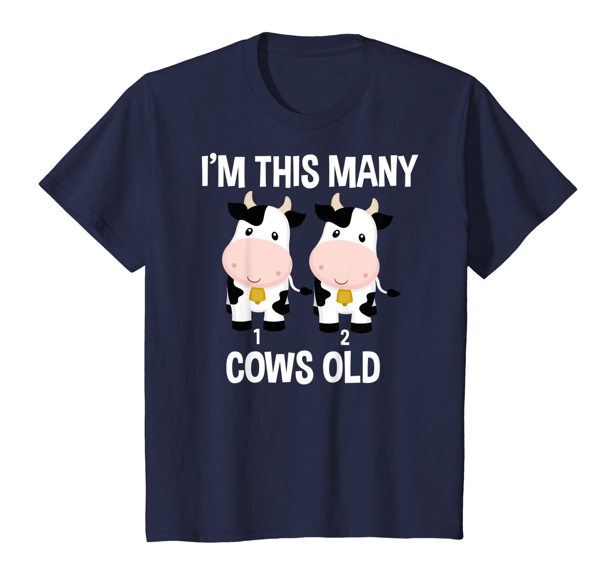 Kids 2nd Birthday Cute Farm Cows Counting 123 Toddlers Bday Party T-Shirt