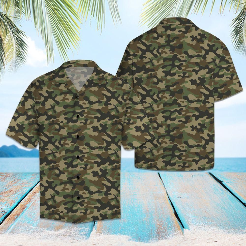 Amazing Camouflage Aloha Hawaiian Shirt Colorful Short Sleeve Summer Beach Casual Shirt For Men And Women