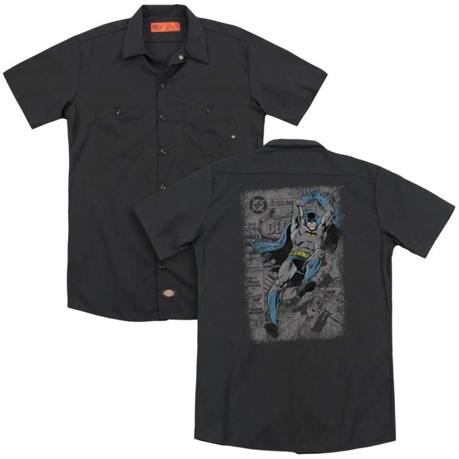 Batman – Detective #487 Distress (Back Print) Adult Work Shirt