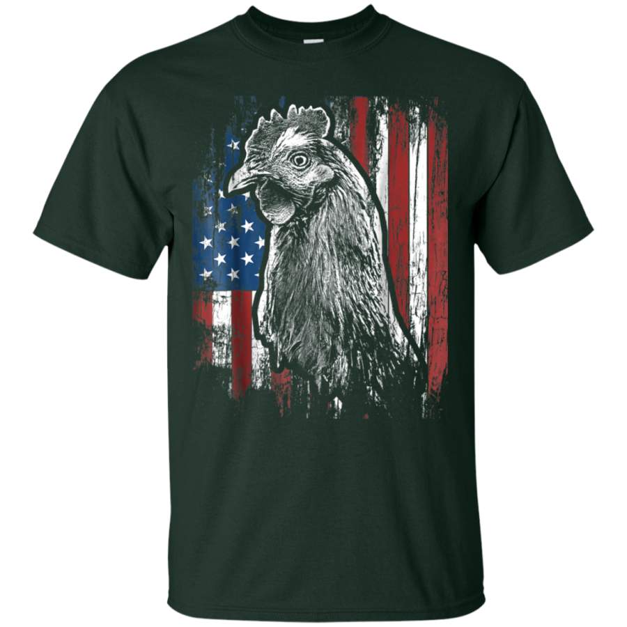 AGR American Flag 4th of July Chicken Shirt Chicken Lover Gift