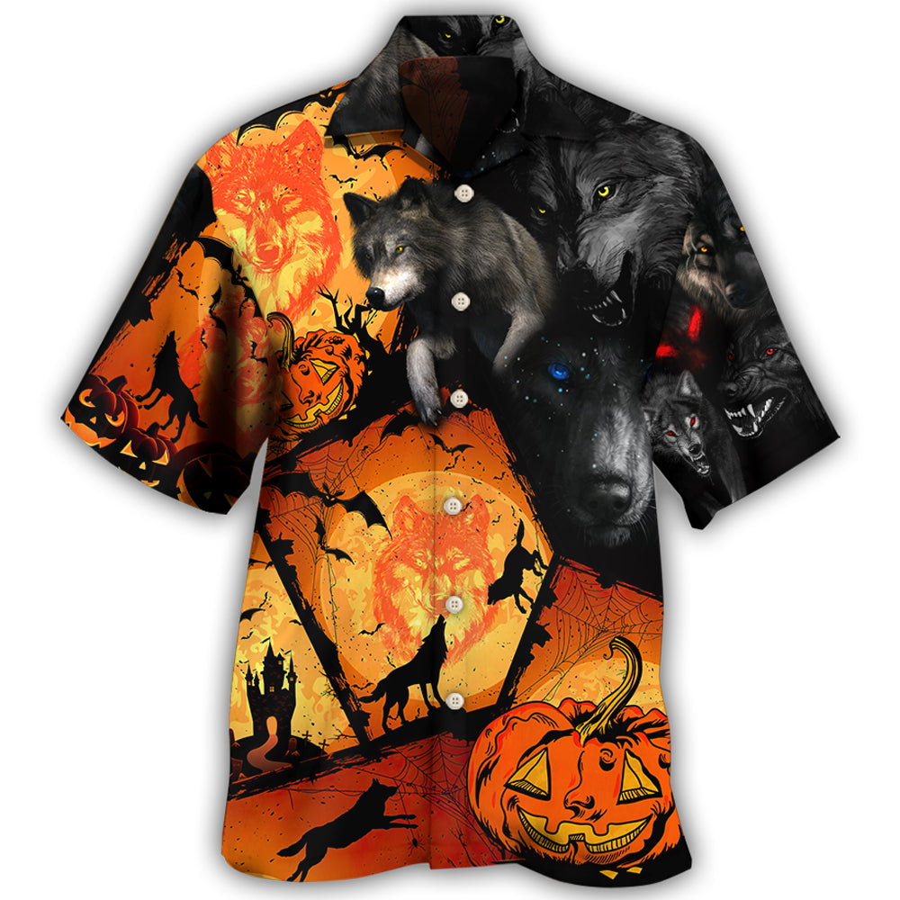 Halloween Wolf Pumpkin Scary Hawaii Shirt Ha4209