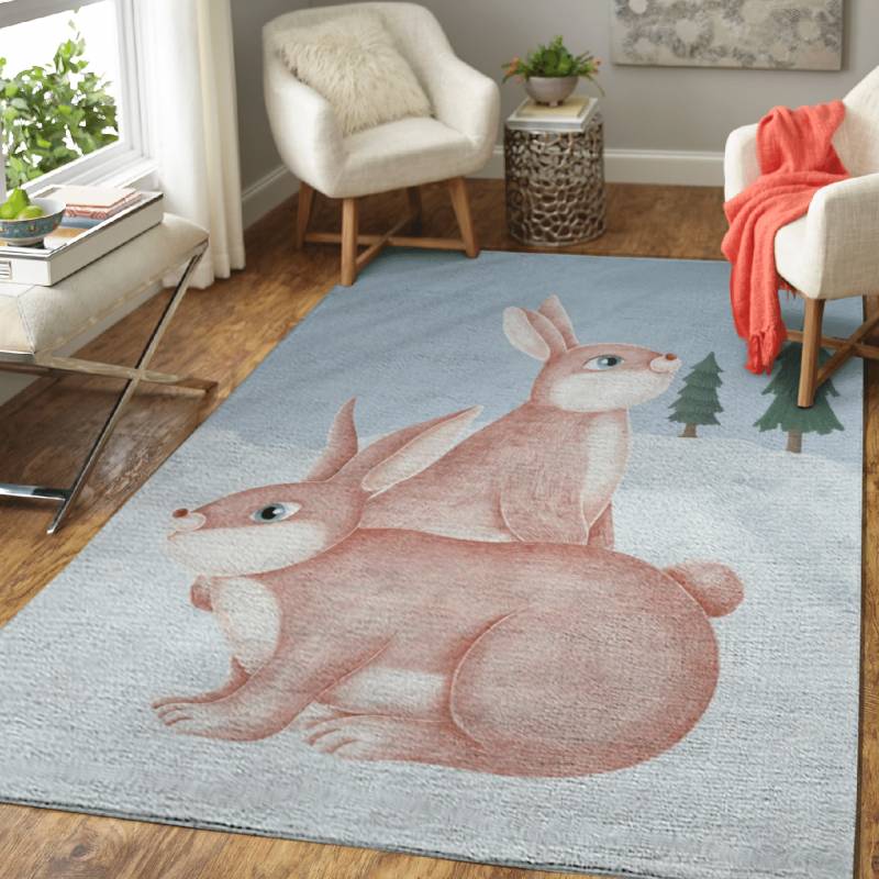 Rabbits – Cute Animals Area Rug Carpet