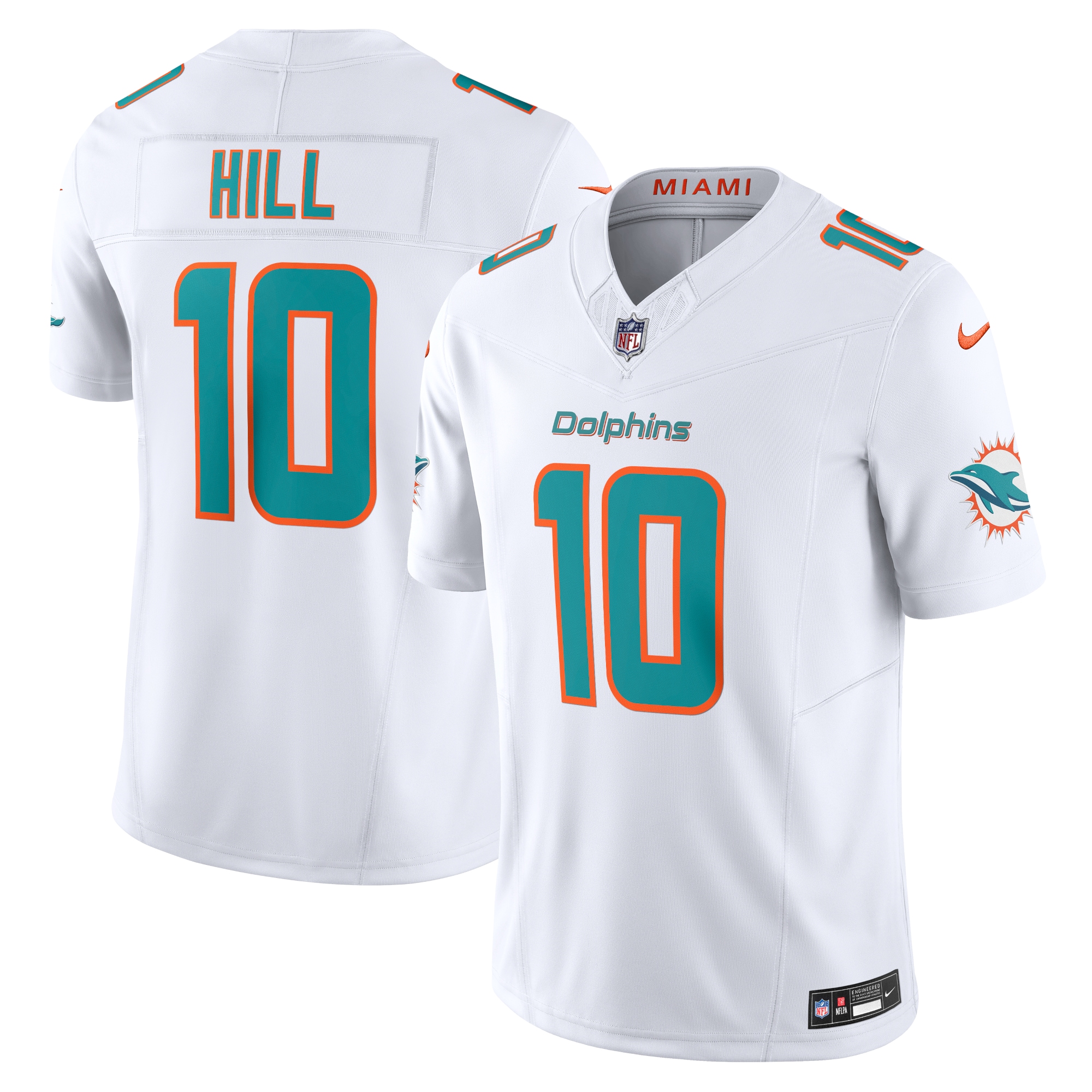 Men’s Miami Dolphins Tyreek Hill White Vapor F.U.S.E. Limited Jersey