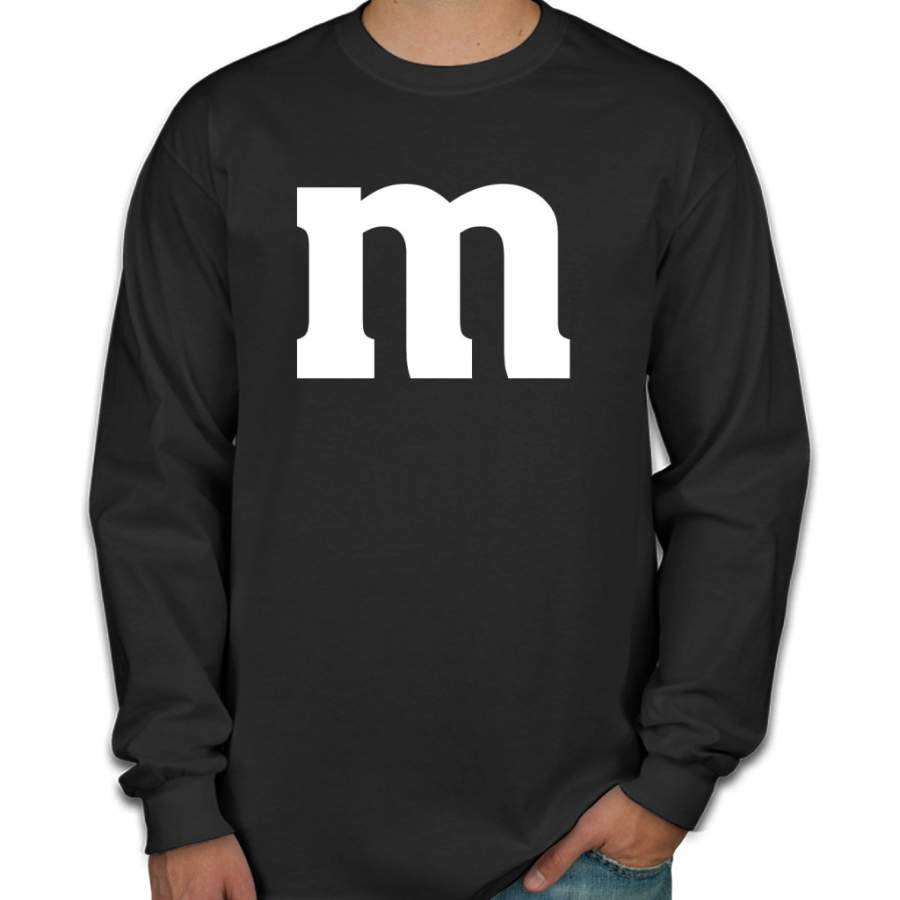 M&M Candy Funny Halloween Costume T-Shirt Men Long Sleeve Shirt