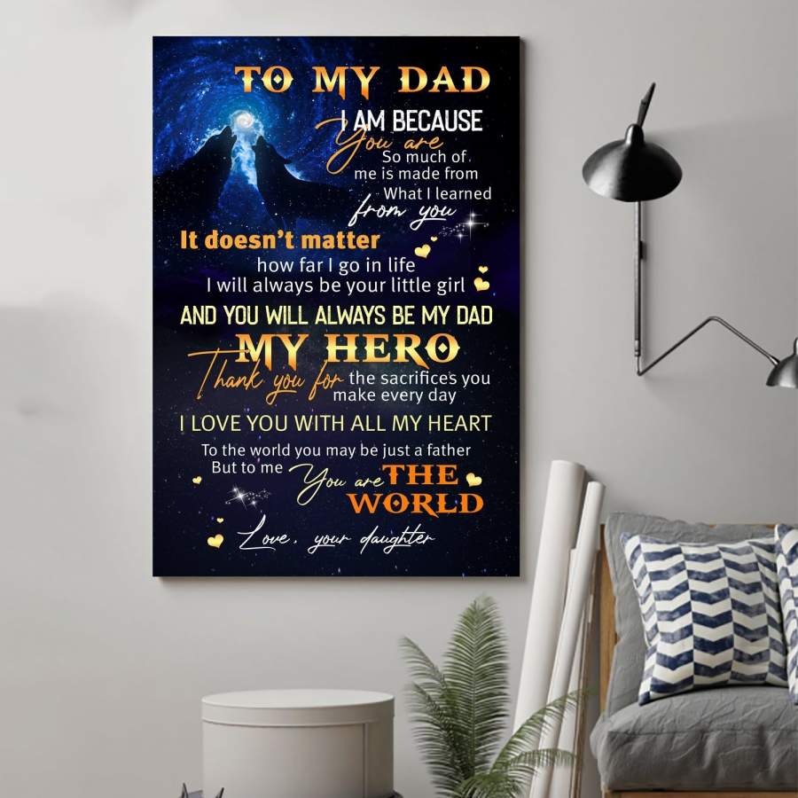 WOLF POSTER – DAUGHTER TO DAD – YOU WILL ALWAYS BE MY DAD