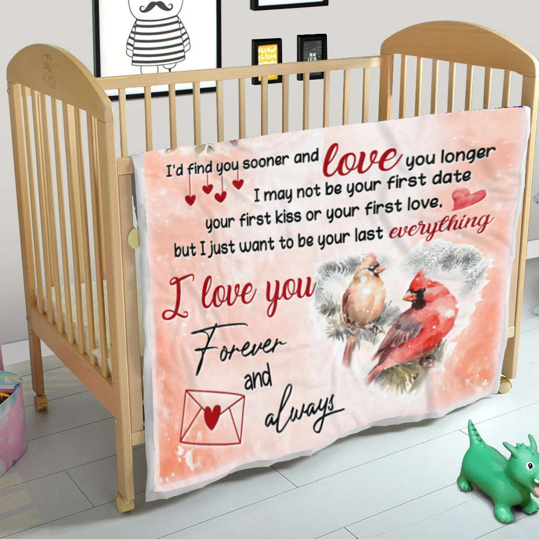To My Husband Bird Fleece Blanket bf1854