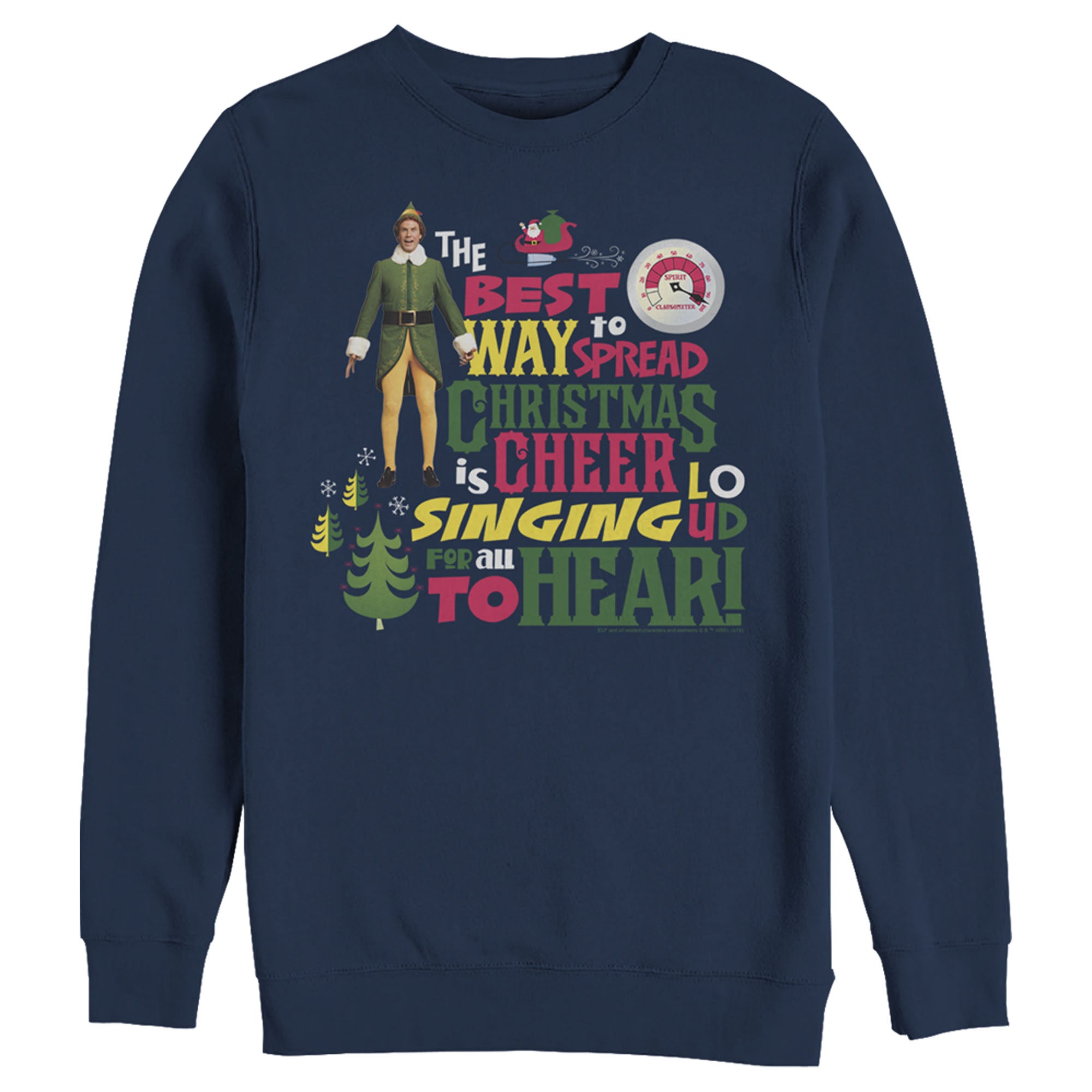 Elf Men’S Christmas Cheer Loud Singing  Sweatshirt