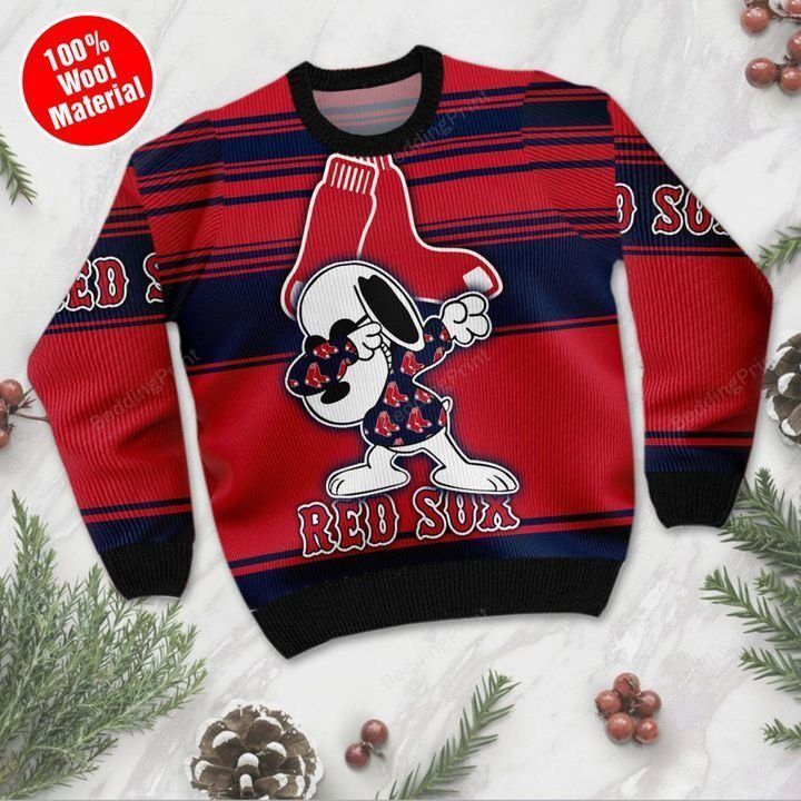 Snoopy Boston Red Sox Ugly Christmas Sweater