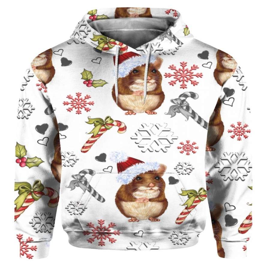 LUCY’S STYLE – Christmas’s gift Hamster Hoodie 3D