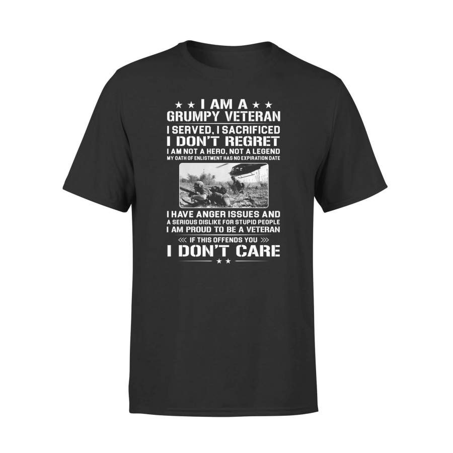 Vietnam Veteran – I Don’t Care – Standard Plus Tee