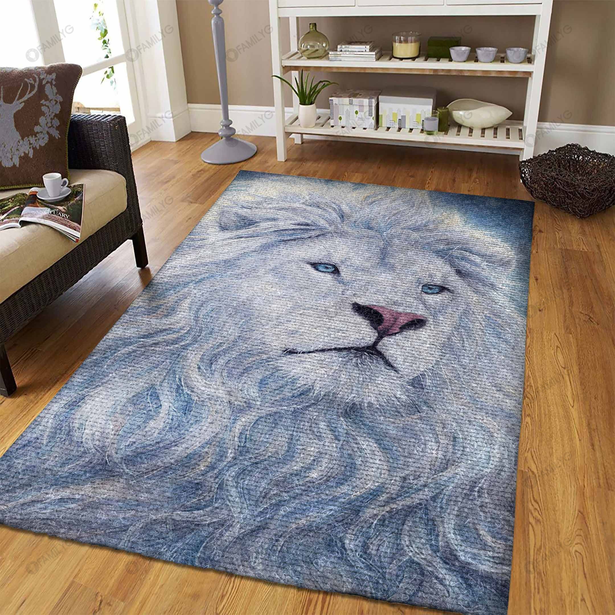 White Lion Rug