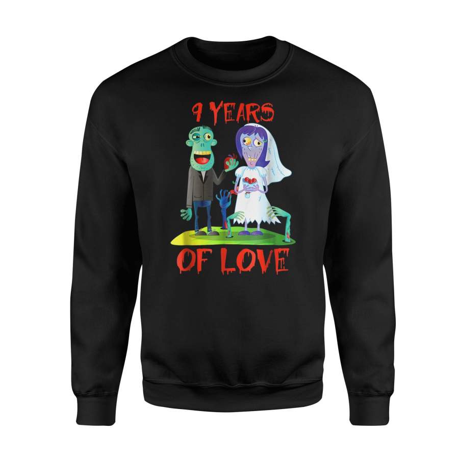 9th Anniversary s Funny Halloween For Couple Halloween Sweatshirt