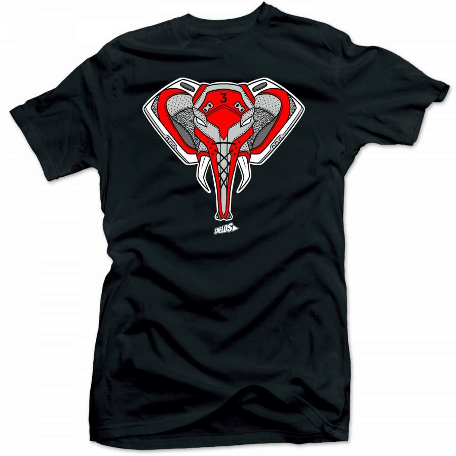 Jordan 3 Red Cement Elephant Shirt