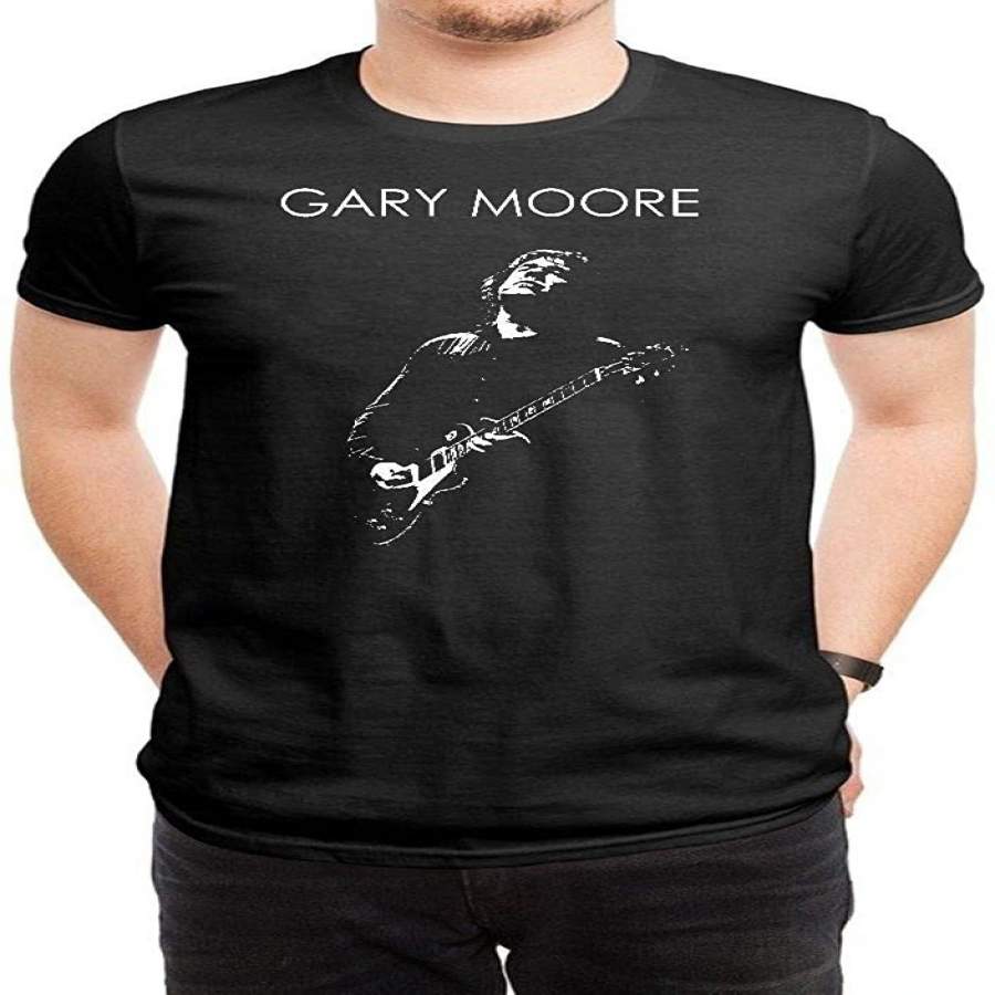 Lililov Men’S T Shirts Gary Moore Poster Black