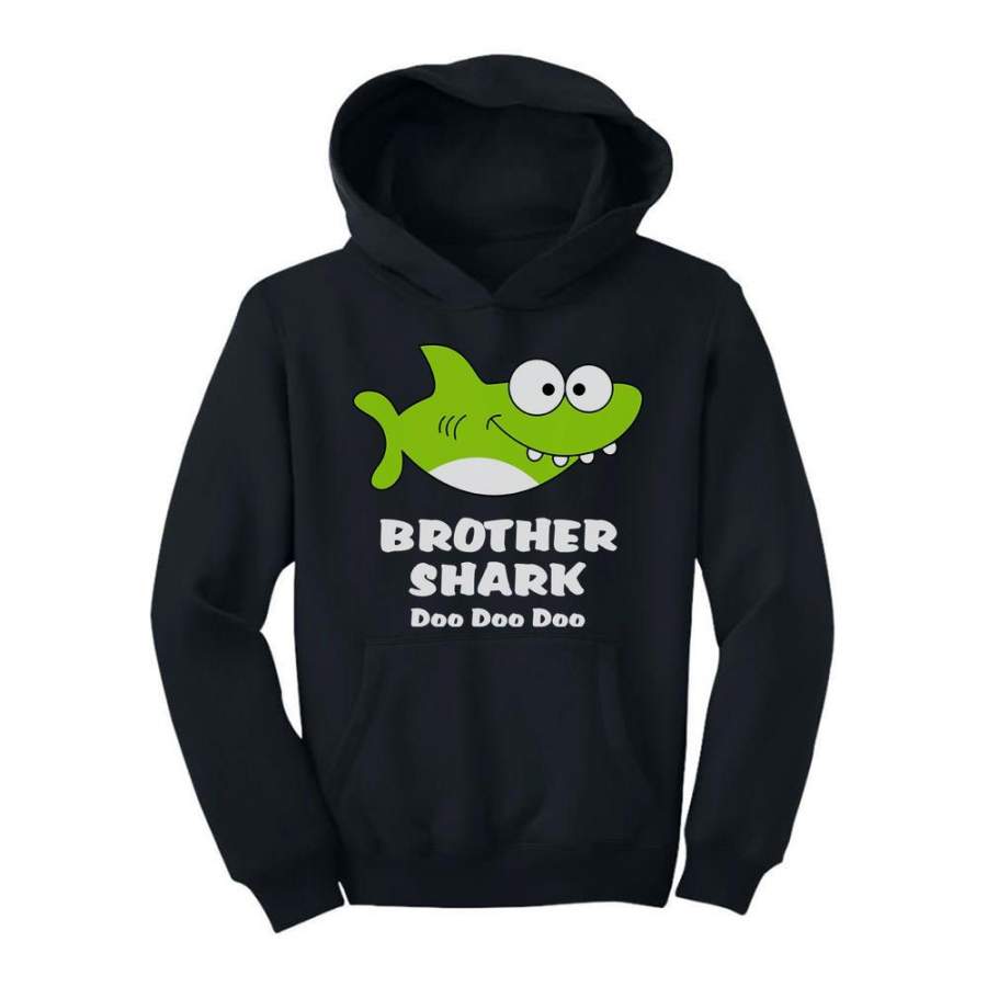 Brother Shark Doo Doo Gift For Big Brother Youth Hoodie