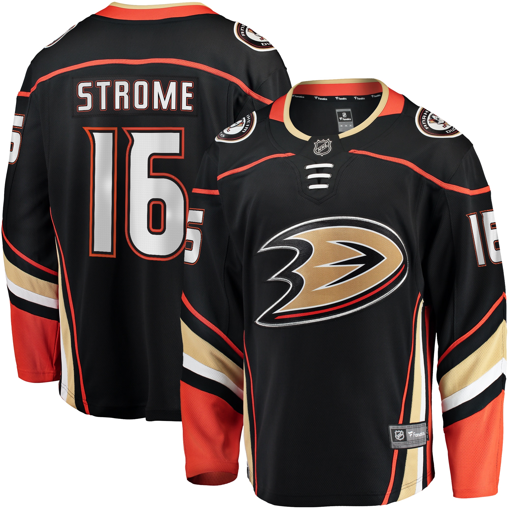 Ryan Strome Anaheim Ducks Branded Home Breakaway Jersey – Black