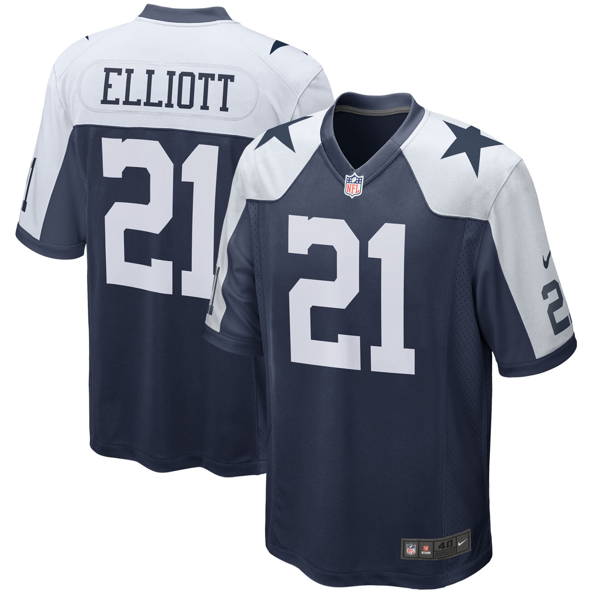 Ezekiel Elliott Dallas Cowboys Alternate Game Team Jersey – Navy