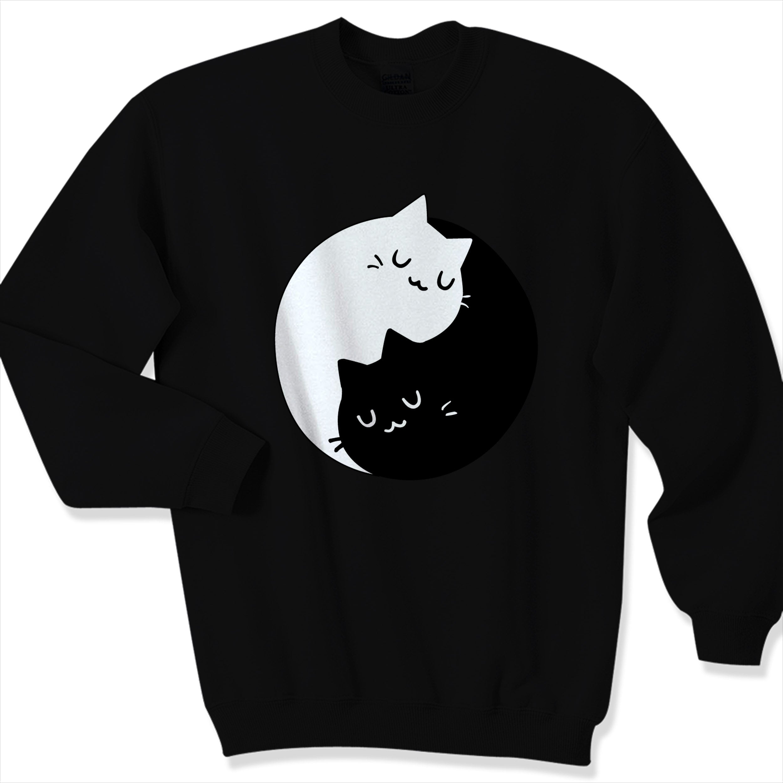 Yin Yang Cats Kitten Sweater Sweatshirt