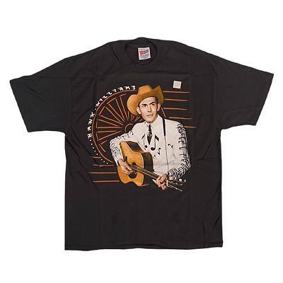 Vintage Hank Williams “luke The Drifter” T-shirt Retro Country Rock Pop Tour Tee 9423