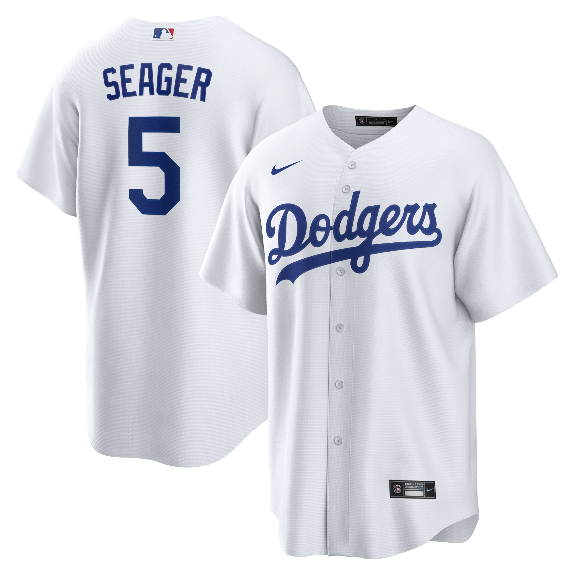 Corey Seager Los Angeles Dodgers Home Replica Player Name Jersey – White