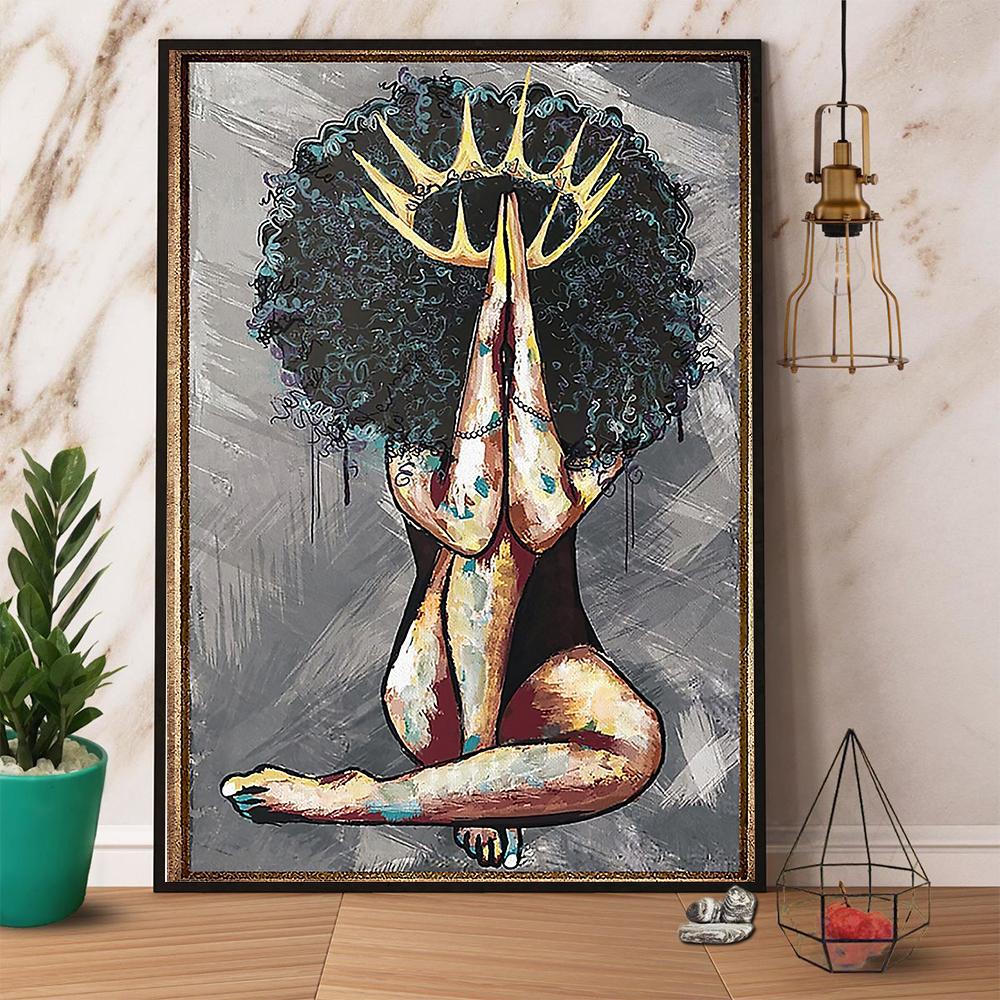 African Black Queen Canvas Poster Wall Art