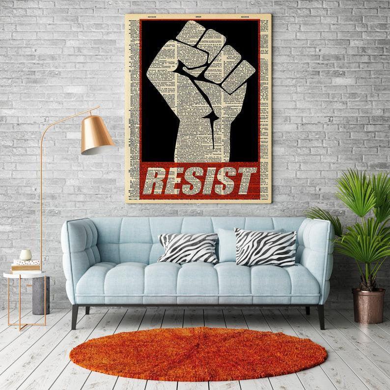 Resist Poster, Vintage Resist Poster, Black Lives Matter Poster