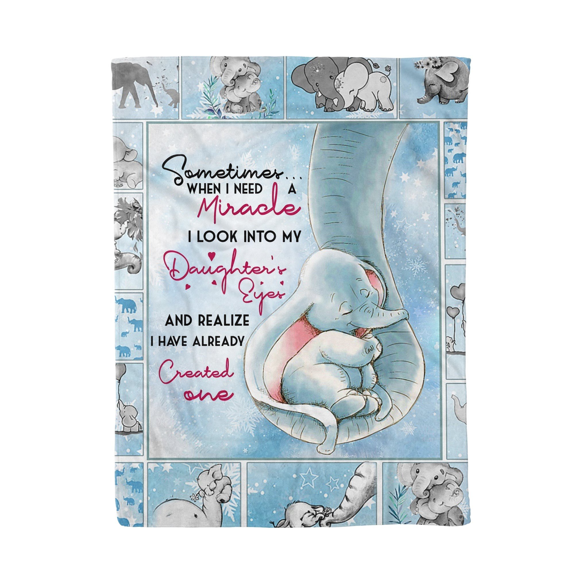 Qct – Elephant Miracle – Blanket Gift For Daughters Blanket For Daughters Gift Idea