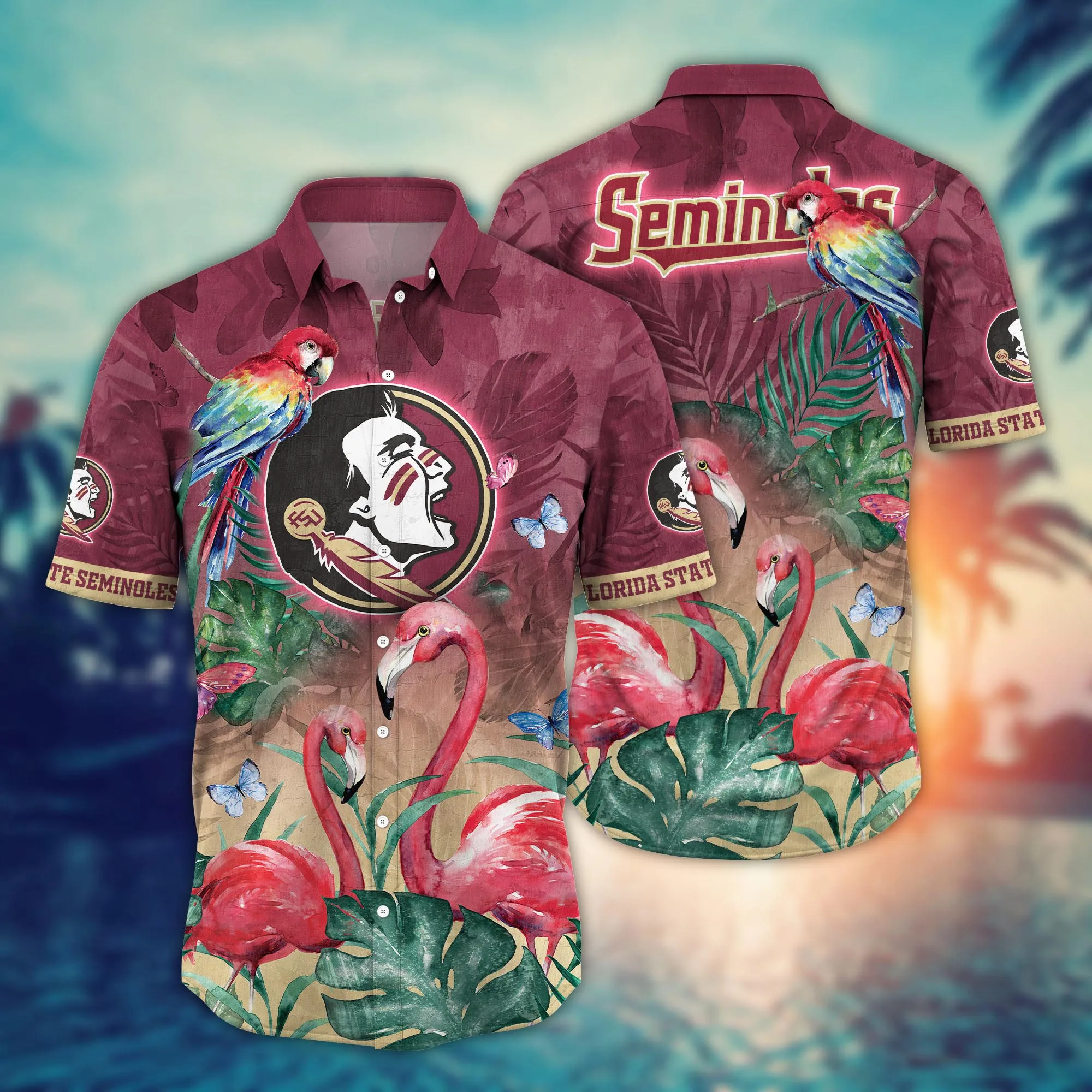 Florida State Seminoles NCCA Hawaiian Shirt Garden Parties Aloha Shirt