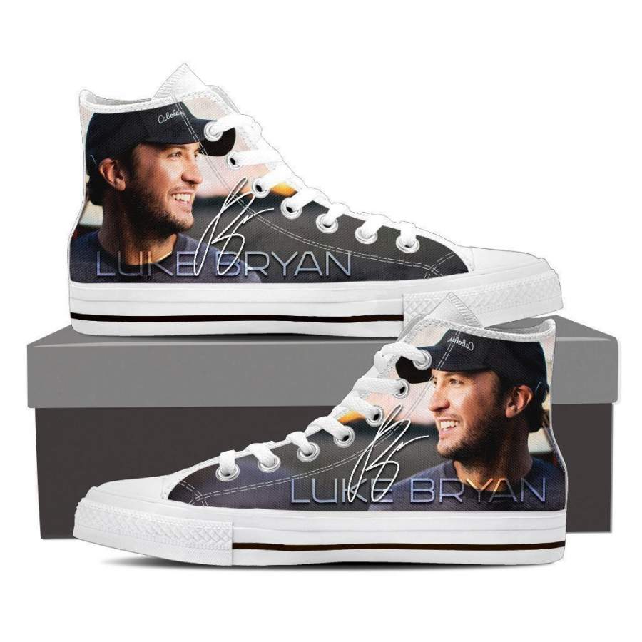 Luke Bryan Mens High Top Sneakers