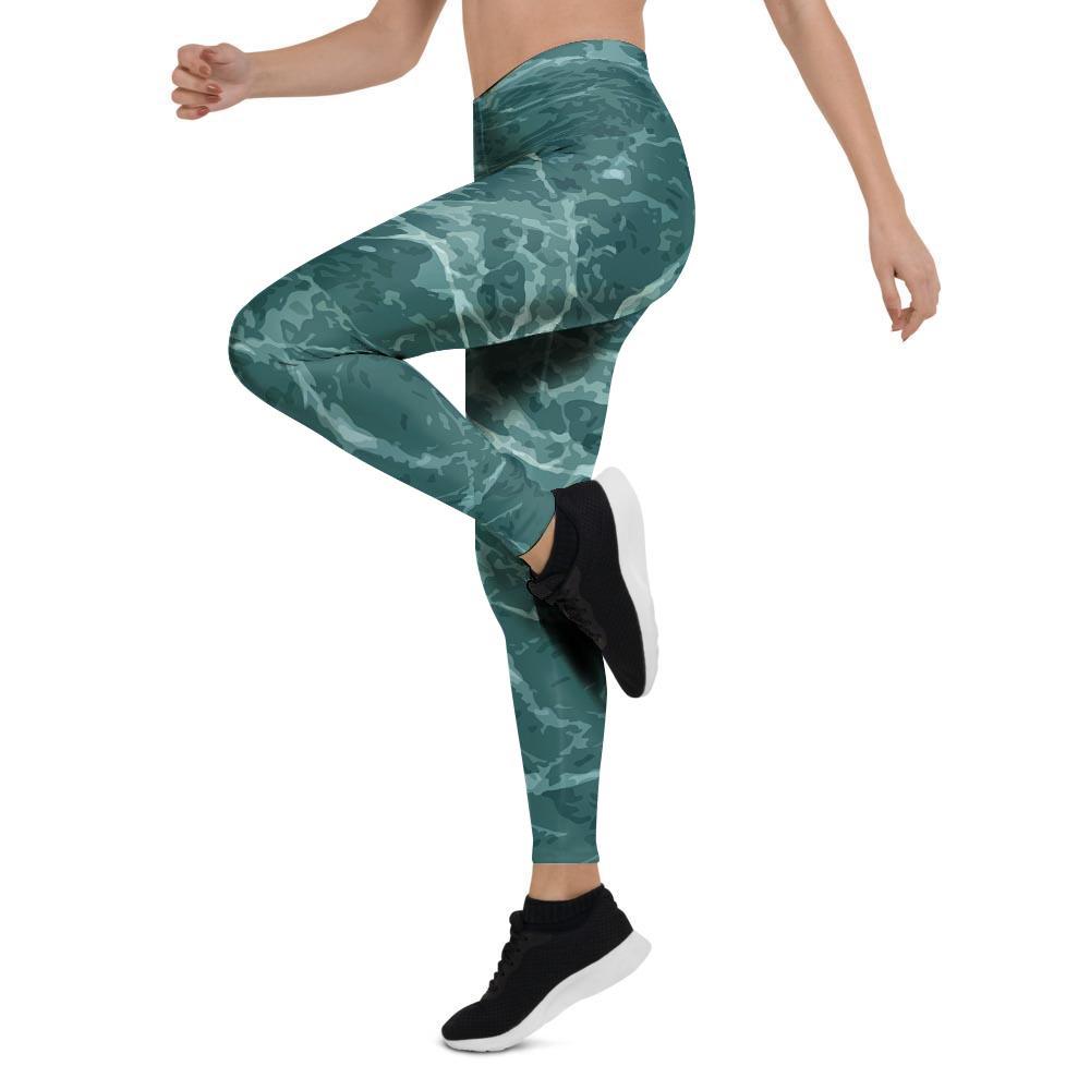 Green Malachite Marble Women’S Leggings Jncproducts Store
