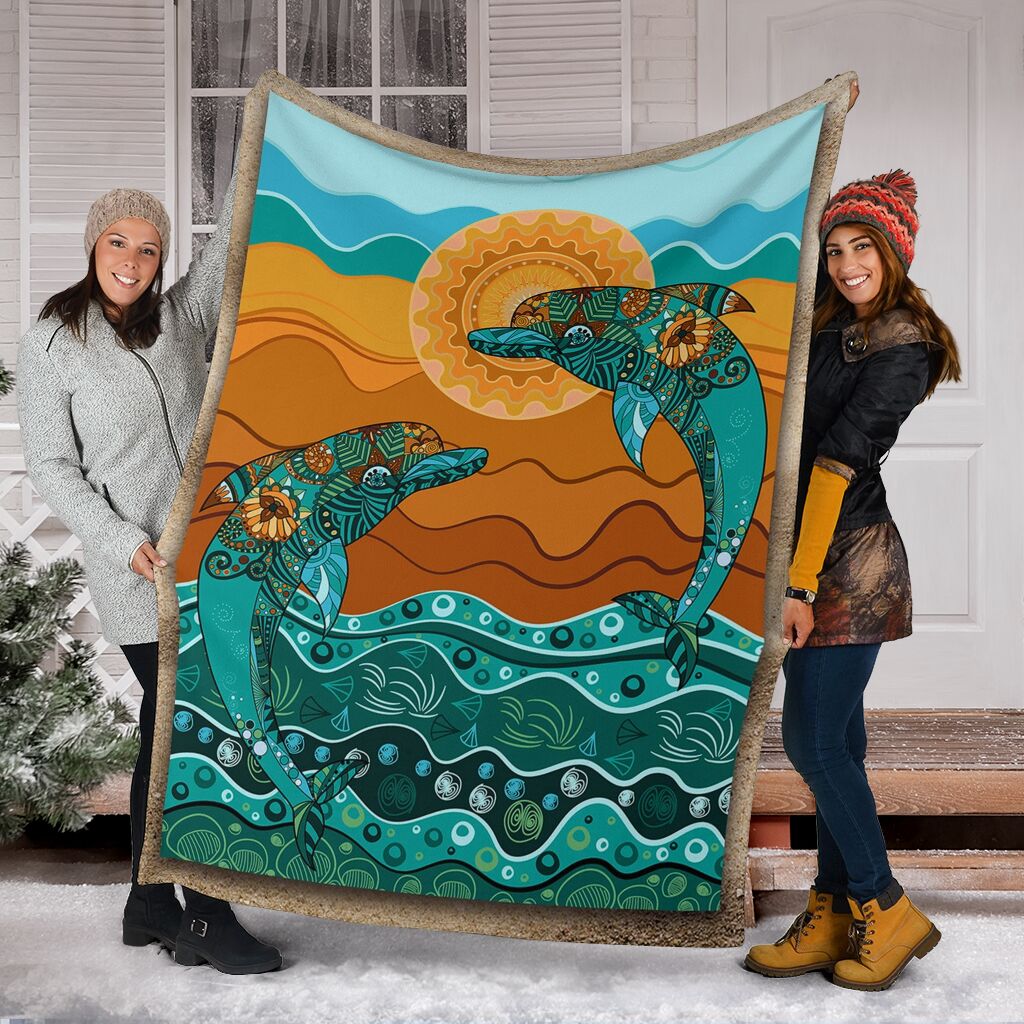 Dolphin Have Fun Fleece Blanket