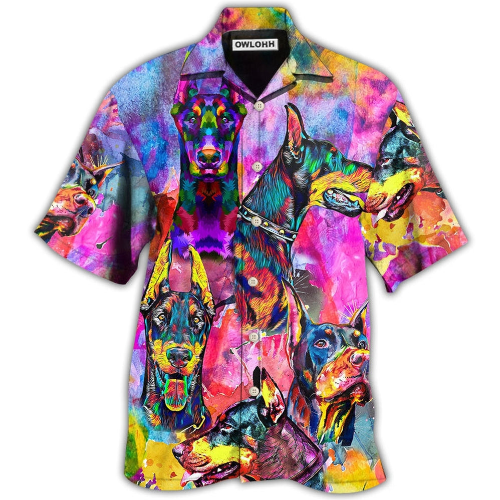 Doberman Colorful Painting So Cool Hawaii Shirt Ha9991