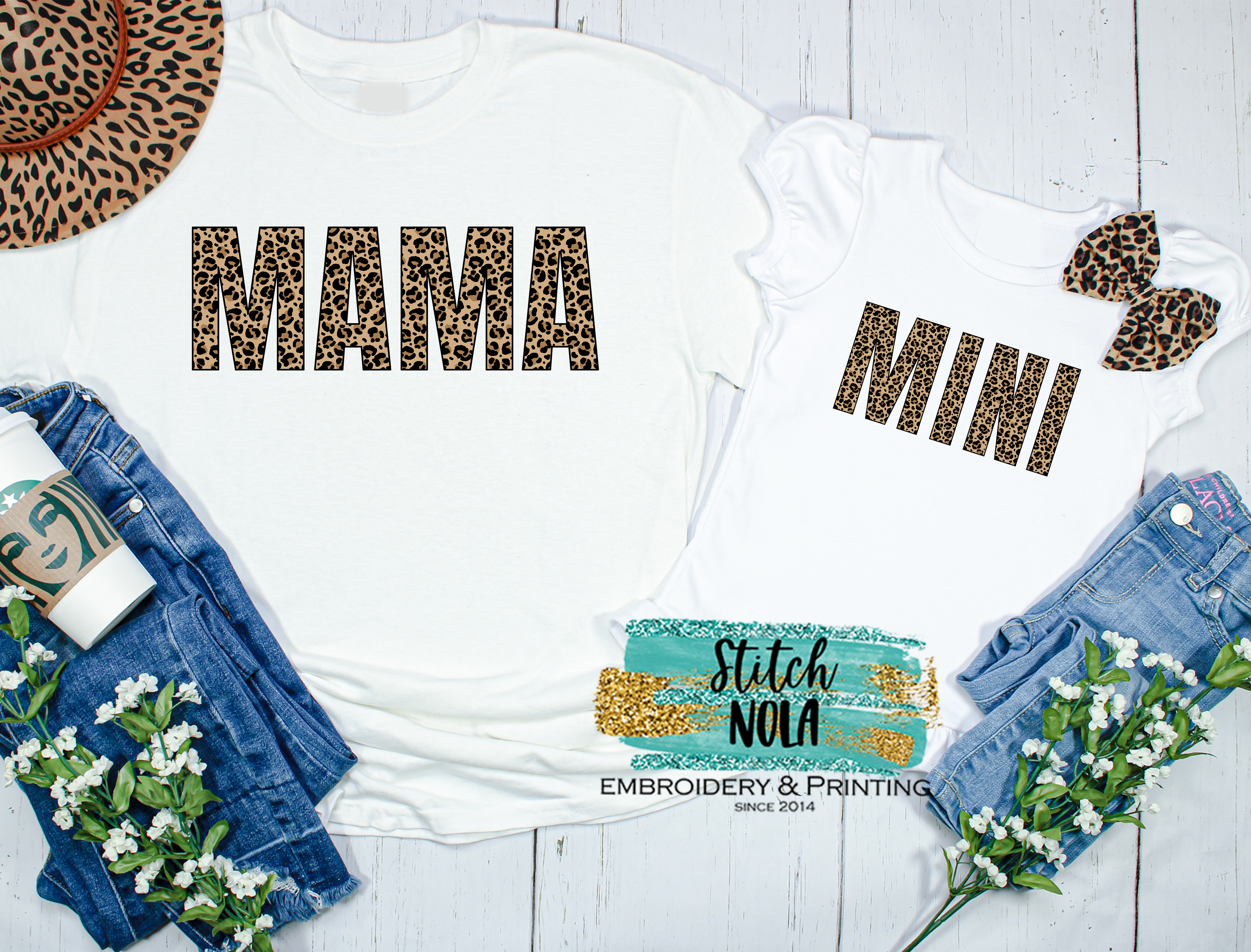 Adult Mama Leopard Printed Tee