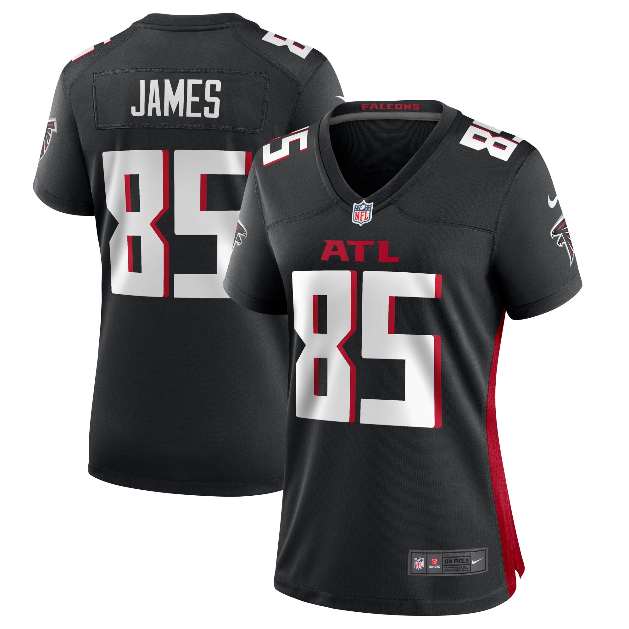 Tyshaun James Atlanta Falcons Womens Player Game Jersey – Black NFL