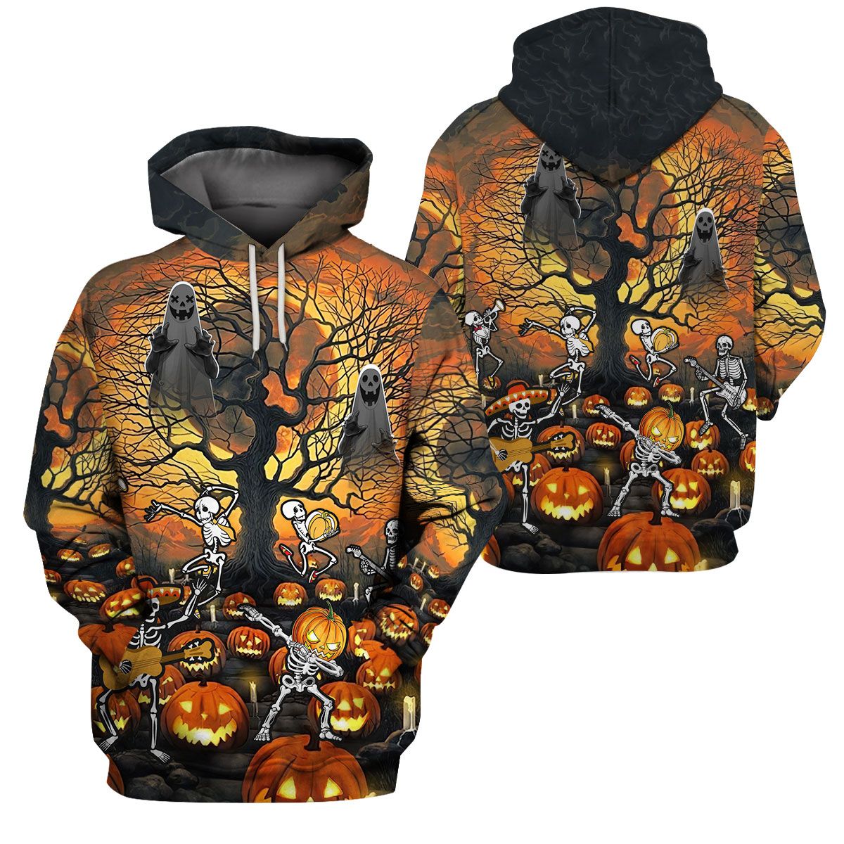 3D All-Over Printed Apparels ‘Halloween Skull ‘ (Hc-Hg86)