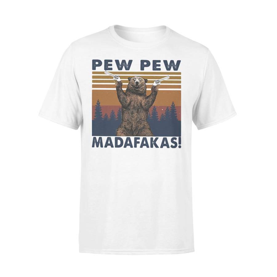 Bear Pew Pew Madafakas Vintage Retro T-shirt