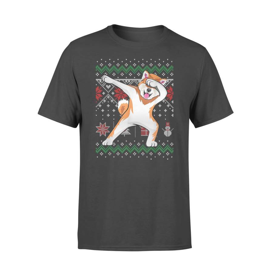 Akita Inu Dabbing Ugly Sweater Christmas Gift T-Shirt – Premium T-shirt