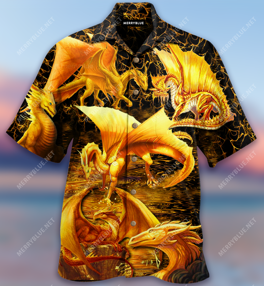 Golden Dragon Mystery Unisex Hawaii Shirt Ha51454