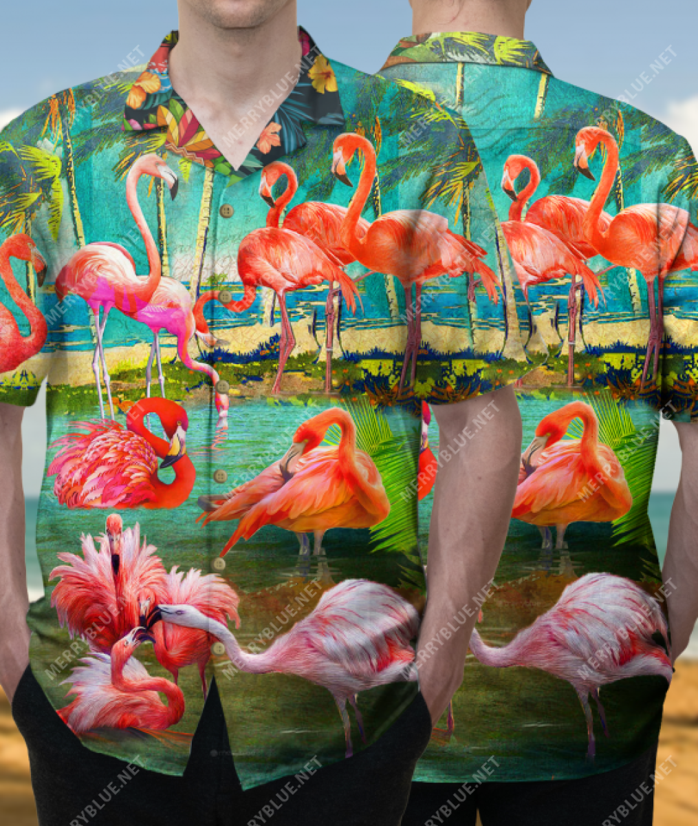 Stand Tall And Be Fabulous Flamingo Unisex Hawaii Shirt Ha15176